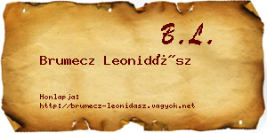 Brumecz Leonidász névjegykártya
